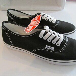 Vans Authentic Shoes Black/White – Unisex Classic Canvas Size Women 7.5/B 6 NEW